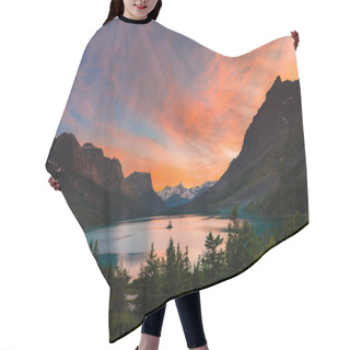 Personality  St. Mary Lake And Wild Goose Island In Glacier National Park Hair Cutting Cape