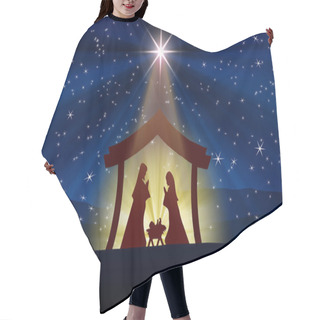 Personality  Christmas Crib The Birth Of Jesus Hair Cutting Cape