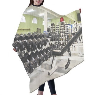 Personality  Dumbbells In Gym Hair Cutting Cape