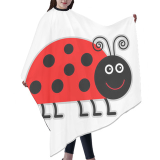 Personality  Cute Cartoon Lady Bug. Isolated. Hair Cutting Cape