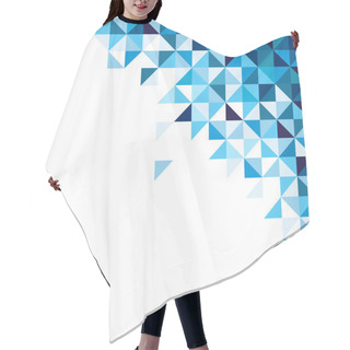 Personality  Abstract, Geometric Background, Triangle And Square, Blue Hair Cutting Cape