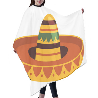 Personality  Mexican Sombrero Illustration Vector Isolated Hair Cutting Cape