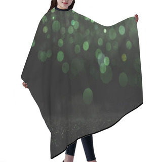 Personality  The Shiny Green Bokeh Lights On A Black Background Hair Cutting Cape
