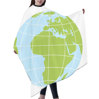 Personality  World Globe Icon. Vector Earth Logo. Web Global Simbol Illustration Hair Cutting Cape