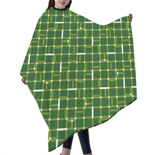 Personality  Abstract Grid Mesh With Squares.  Hair Cutting Cape