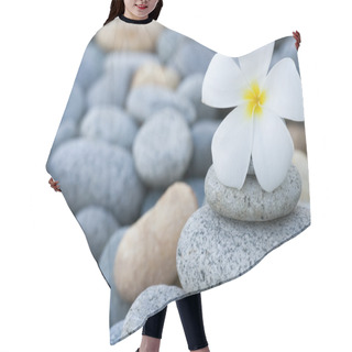 Personality  Frangipani With With Stack Of Rocks Hair Cutting Cape