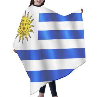 Personality  Flag Of Uruguay Waving In The Wind Hair Cutting Cape