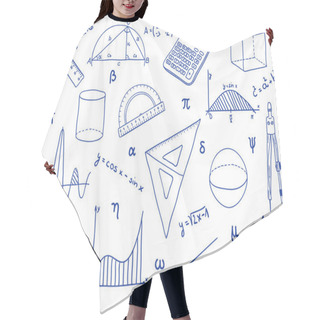 Personality  Mathematics - School Supplies, Geometric Shapes And Expressions Hair Cutting Cape
