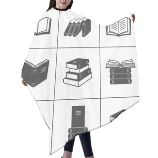 Personality  Book Icons Set. Hair Cutting Cape