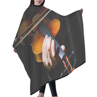 Personality  Young Violin Player Playing Hair Cutting Cape
