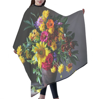 Personality  Bouquet From Cultivated Flowers  Hair Cutting Cape