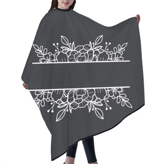 Personality  Floral Cut File With Space In The Midle Hair Cutting Cape