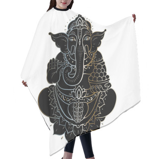 Personality  Golden Ganapati Meditation In Lotus Pose Hair Cutting Cape