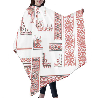 Personality  Red And Black Patterns For Embroidery Stitch  Hair Cutting Cape
