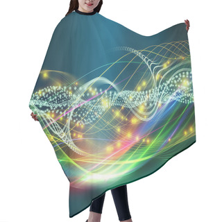Personality  Abstract Sound Waves Hair Cutting Cape