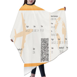 Personality  Vector Image Of Airline Boarding Pass Ticket Hair Cutting Cape