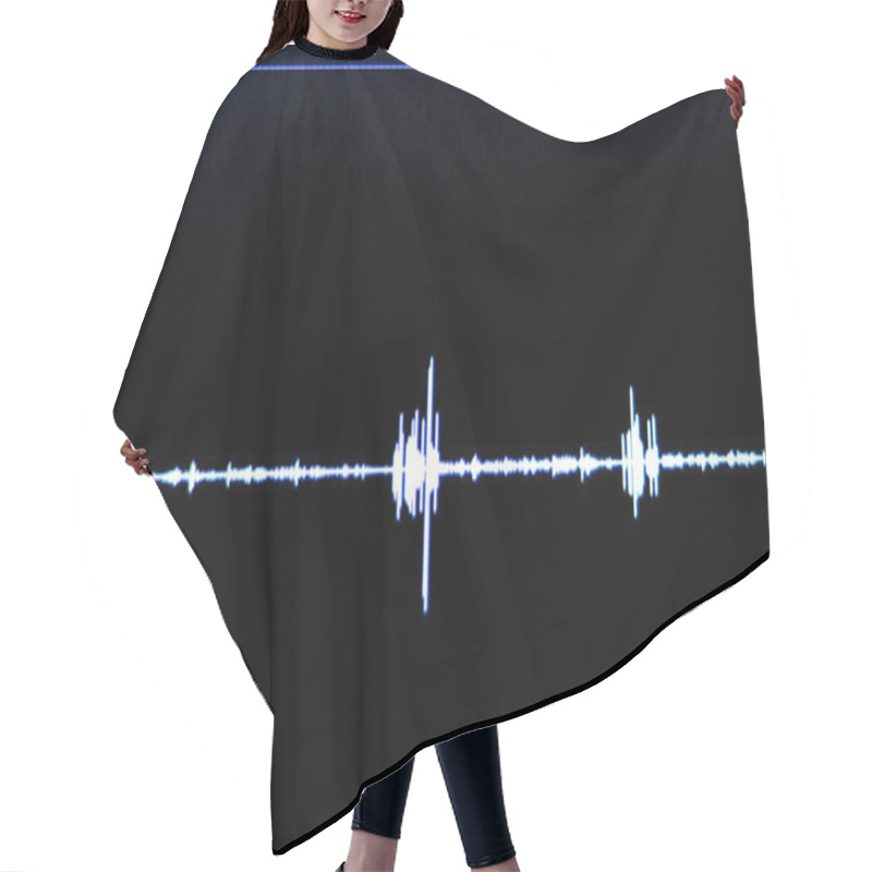 Personality  Audio Studio Voice Recording Sound Wave Hair Cutting Cape