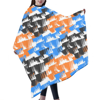 Personality  Grunge Hand Painted Abstract Pattern Hair Cutting Cape
