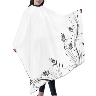 Personality  Decorative Floral Corner Ornament With Butterfly For Stencil Iso Hair Cutting Cape
