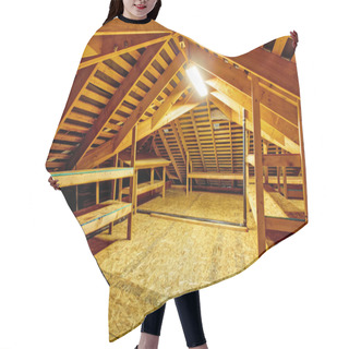 Personality  Empty Attic With Storage Shelves Hair Cutting Cape