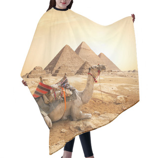 Personality  Camel And Pyramids Hair Cutting Cape