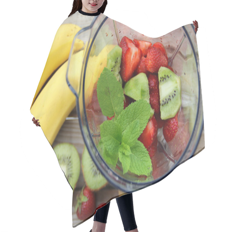 Personality  Fresh Fruits In The Blender Hair Cutting Cape