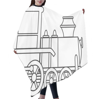 Personality  Outlined Cartoon Train Toy Hair Cutting Cape