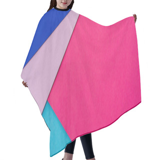 Personality  Abstract Geometric Background With Pink, Blue And Violet Paper, Panoramic Shot Hair Cutting Cape