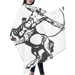 Personality  Sagittarius Black White Hair Cutting Cape