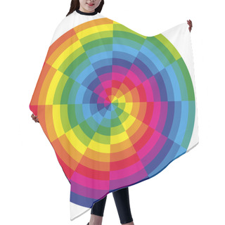 Personality  Color Spiral With Overlaying Colors Hair Cutting Cape