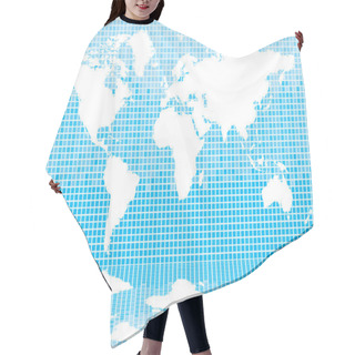 Personality  World Tile Light Hair Cutting Cape
