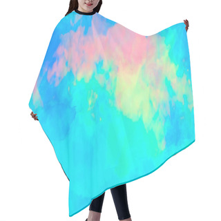 Personality  Colorful Abstract Watercolor Background. Hair Cutting Cape