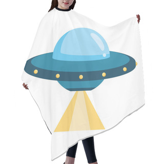 Personality  Ufo Flying Space Isolated Icon Hair Cutting Cape