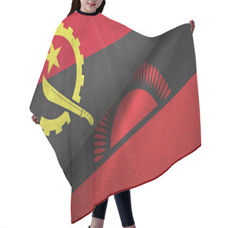 Personality  Angola And Malawi Two Flags Textile Cloth, Fabric Texture Hair Cutting Cape