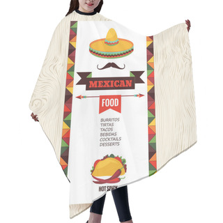 Personality  Design Template For Mexican Restaurant Hair Cutting Cape