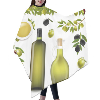 Personality  Big Set With Branch Olives And With White Background With Gradient Mesh, Vector Illustration Hair Cutting Cape