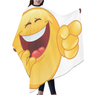 Personality  Laughing And Pointing Emoticon Hair Cutting Cape