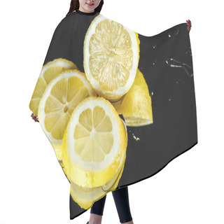 Personality  Sliced Lemon With Water Drops  Hair Cutting Cape