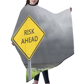 Personality  Road Sign Of Risk Ahead Hair Cutting Cape