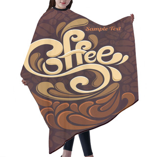 Personality  Coffee Design Template Hair Cutting Cape