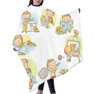 Personality  Little Boy's Daily Activities Hair Cutting Cape