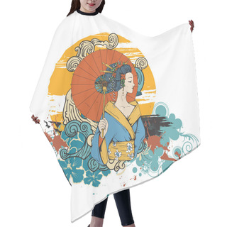 Personality  Japanese T-shirt Design Hair Cutting Cape