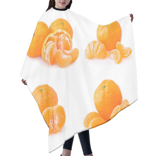 Personality  Set Of Ripe Tangerine With Slices Hair Cutting Cape