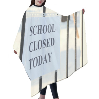 Personality  School Closed Due To Heavy Snowfall Hair Cutting Cape
