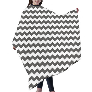 Personality  Zig Zag Tile Vector Chevron Wrapping Seamless Black And White Pattern Or Background With Stripes. Hair Cutting Cape