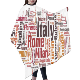 Personality  Cities In Italy Word Cloud Hair Cutting Cape