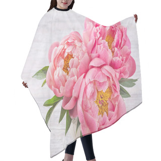 Personality  Peony Flowers Hair Cutting Cape