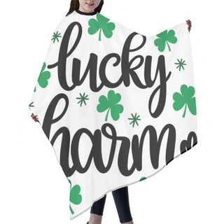 Personality  Lucky Charm , Green Clover, So Lucky, Shamrock, Lucky Clover Vector Illustration File Hair Cutting Cape
