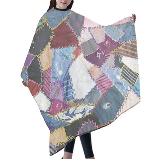 Personality  Patchwork Quilt Made Of Assorted Colors And Fabric Hair Cutting Cape