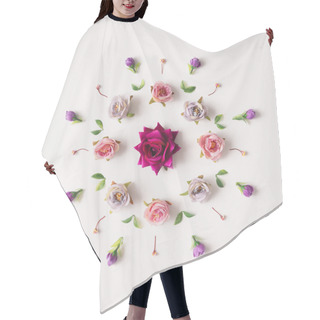 Personality  Tender Flowers Frame Hair Cutting Cape